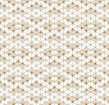 Seamless Japon modeli shoji kumiko altın içinde.