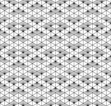 Seamless modeli Japon süs Kumiko dayalı