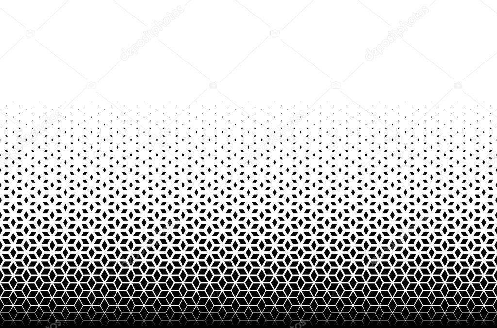Geometric pattern of black diamonds on a white background.