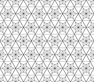 Japon tarzı Kumiko 'ya dayanan kusursuz geometrik desen .