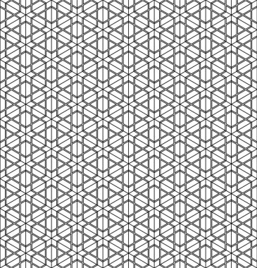 Sorunsuz geleneksel Japon geometrik süs. Siyah ve beyaz.