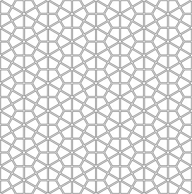 Seamless modeli Japon süs Kumiko dayalı