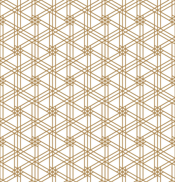 Seamless geometric pattern inspired by Japanese woodworking style Kumiko zaiku.