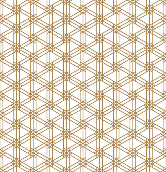 Seamless geometric pattern inspired by Japanese woodworking style Kumiko zaiku.