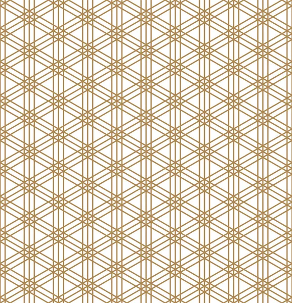 Seamless geometric pattern inspired by Japanese woodworking style Kumiko zaiku. — Stock Vector