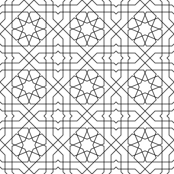 Арабический орнамент в черно-белом цвете . — стоковый вектор