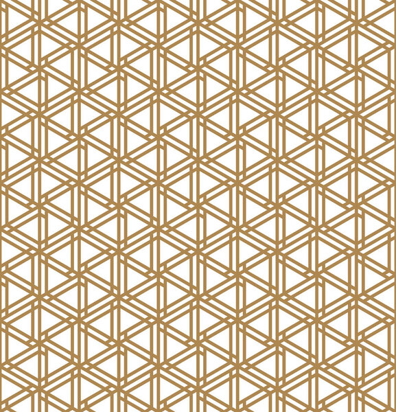 Seamless geometric pattern inspired by Japanese woodworking style Kumiko zaiku.