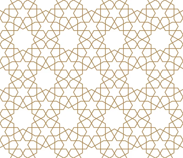 Kahverengi renklerde kusursuz Arap geometrik süsü.