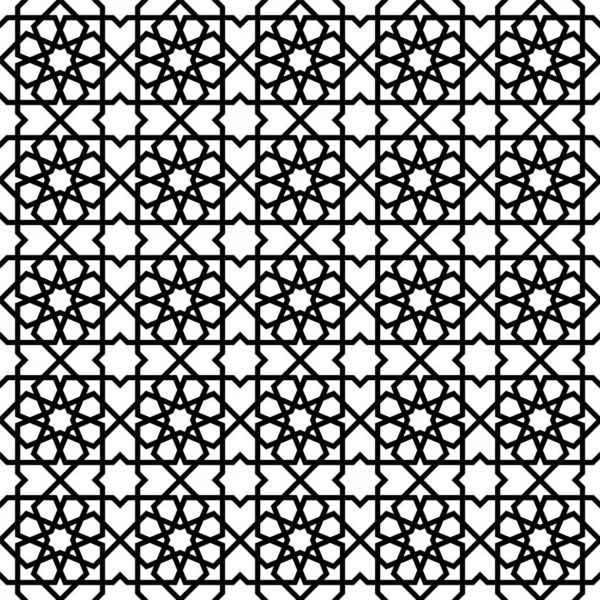 Арабический орнамент в черно-белом цвете . — стоковый вектор