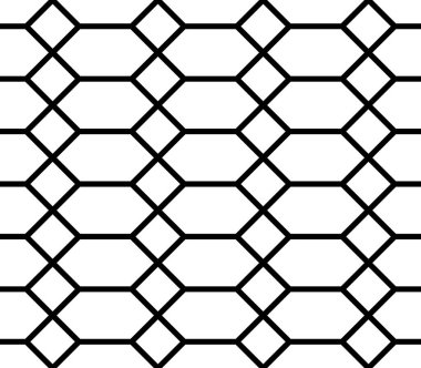 İç içe geçmiş siyah çizgilerin kusursuz geometrik deseni.