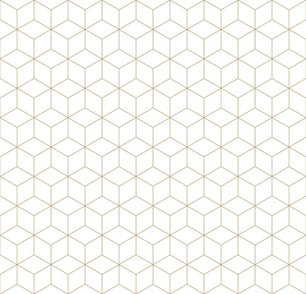 Nahtlose geometrische Muster in Gold und Weiß.. — Stockvektor