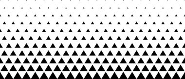 Geometric pattern of black triangles on a white background.Eleven figures in height.