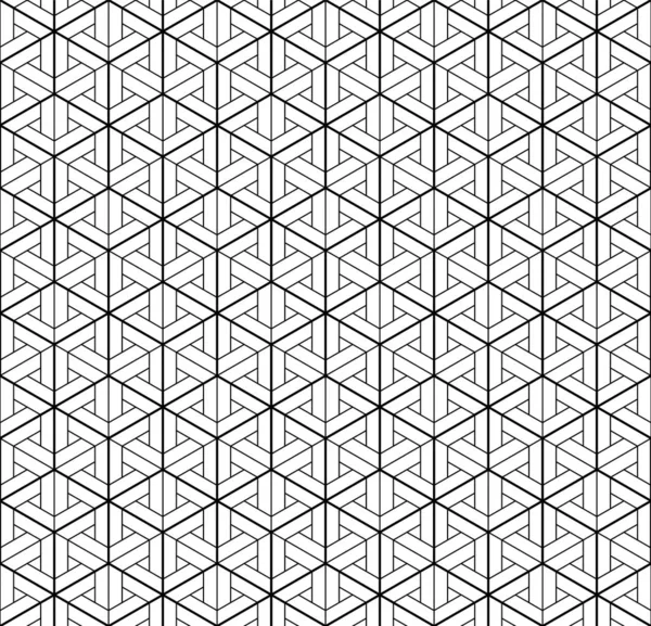 Sømløse japanske mønstre shoji kumiko i svarte linjer. Diamantnett . – stockvektor