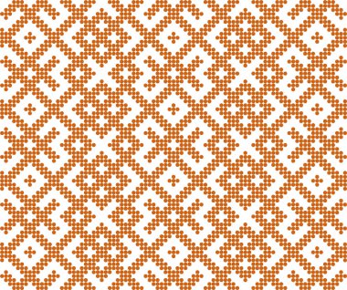 Geleneksel Rus ve Slav süslemeleri. Kalıp turuncu halkalarla dolu..