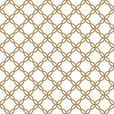 Kahverengi renkte kusursuz Arap geometrik süsü. Ortalama kalınlık çizgileri.