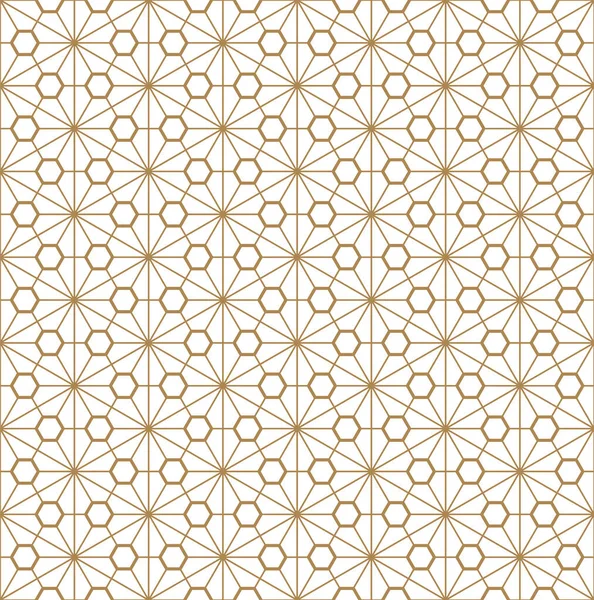 Seamless Pattern Based Kumiko Style Great Design Any Purposes Японский — стоковый вектор