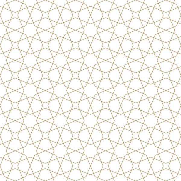 Adorno Geométrico Inconsútil Basado Arte Árabe Tradicional Lineas Color Marrón — Vector de stock