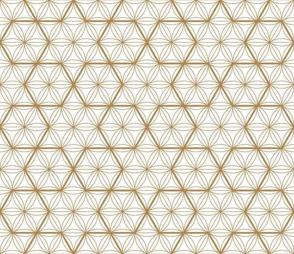 Japanese Seamless Geometric Pattern Brown Lines Design Template Textile Fabric — стоковый вектор