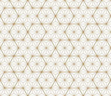 Japon kusursuz geometrik desen. Kahverengi çizgiler. Tasarım şablonu, tekstil, kumaş, ambalaj kağıdı, lazer kesme ve oyma için..