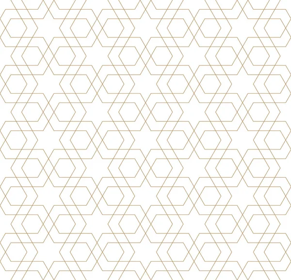 伝統的なアラビア芸術に基づくシームレスな幾何学的な装飾茶色の色のライン ファブリック テキスタイル カバー 包装紙 背景のための素晴らしいデザイン — ストックベクタ