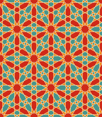 Geleneksel Arap sanatına dayanan kusursuz geometrik süs. Kumaş, tekstil, kapak, ambalaj kağıdı, arkaplan için harika tasarım. Her şekil düzenlenebilir..