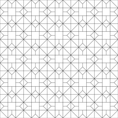 Kusursuz geometrik desen. Siyah-beyaz. Baskı, lazer kesim, gravür için harika tasarım..