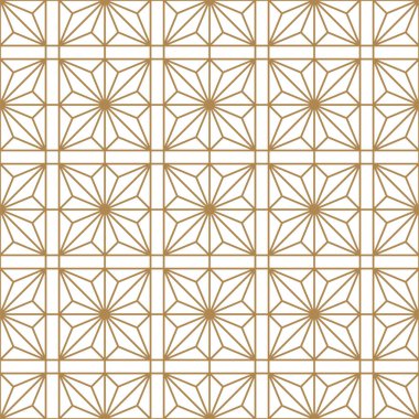 Dikişsiz geometrik desen, baskı için büyük tasarım, lazer kesim, gravür, sarma. Desen arka plan vektörü. Altın ve beyaz. Ortalama kalınlık çizgileri.