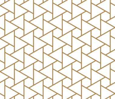 Geleneksel Arap sanatına dayalı kusursuz geometrik süsleme. Kahverengi renk çizgileri. Kumaş, tekstil, kapak, ambalaj kağıdı, arka plan kalınlığı çizgileri için harika tasarım..