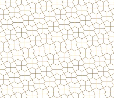 Geleneksel Arap sanatına dayanan kusursuz geometrik süs. Müslüman mozaiği. Kahverengi çizgiler. Kumaş, tekstil, kapak, ambalaj kağıdı, arka plan için harika tasarım..