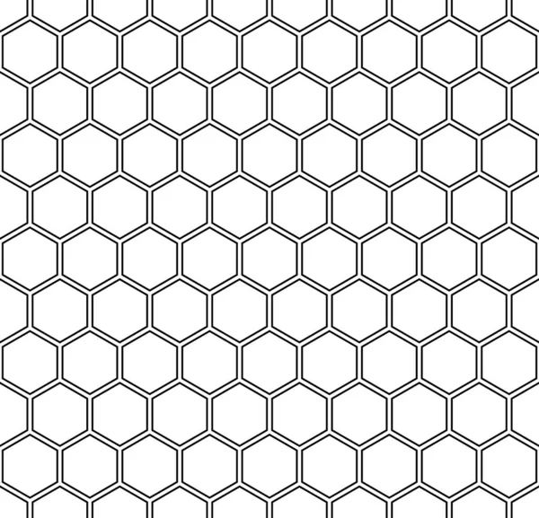 Nahtloses Geometrisches Muster Konturierte Linien Schwarz Und Weiß — Stockvektor