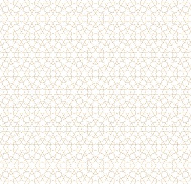 Geleneksel Arap sanatına dayalı kusursuz geometrik süsleme. Kahverengi renk çizgileri. Kumaş, tekstil, kapak, ambalaj kağıdı, arka plan için harika tasarım..