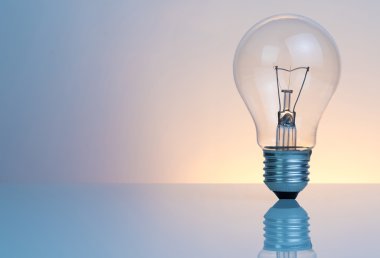 Retro vintage ampul ile sıcak ışık arka plan üzerinde