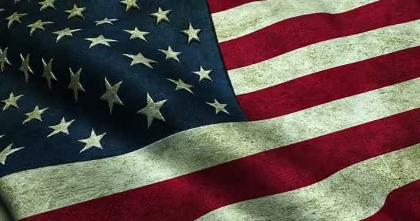 Közelkép az Amerikai Egyesült Államokban integetett zászló grunge