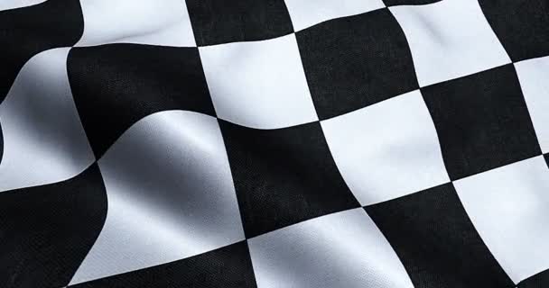 Damalı bayrak, son yarış arka plan — Stok video