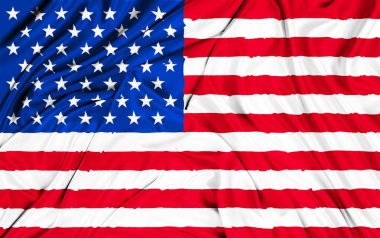 Amerikan Usa kumaş bayrak, yıldızlar ve çizgiler