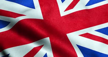 union jack, İngiltere'de Büyük Britanya bayrağı sallayarak closeup İngiltere sembolü