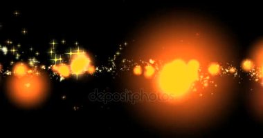 Altın kızdırma parlak yıldız bokeh kuyruk geçiş ışıltı patlama etkisi üzerinde siyah arka plan, tatil mutlu yeni yıl