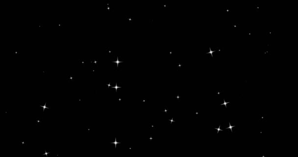 Boże Narodzenie miga glitter sparkle gwiazdy spadające z góry, zimowe wakacje xmas z gwiazda Płynna pętla — Wideo stockowe