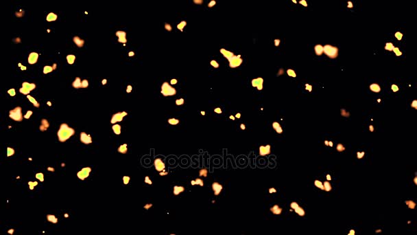 Рождественский золотой блеск фона с частицами течет на черный, золотой праздник праздничный — стоковое видео