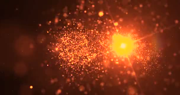 or brillant particules scintillantes bokeh queue transition effet scintillement sur fond noir, concept de vacances 