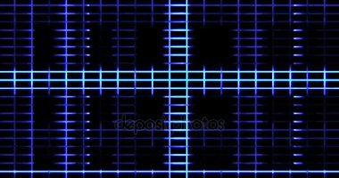 soyut dijital dikey ve yatay elettric mavi çizgiler hareket, sorunsuz döngü hazır animasyon arka plan