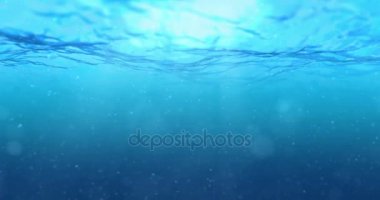 yüksek kalitede mükemmel sorunsuz döngü masmavi okyanus dalgalarının mikro parçacıklar akan su altında arka plan