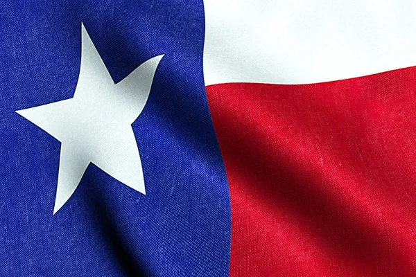 Mává textilie textura vlajky modré a červené barvy národ Texasu, národ z usa — Stock fotografie