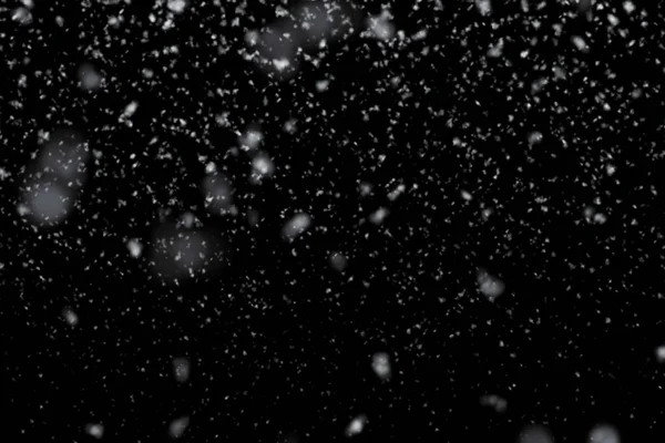 Vánoční vločky padající sníh z horní, Zimní dovolená vánoční událost — Stock fotografie