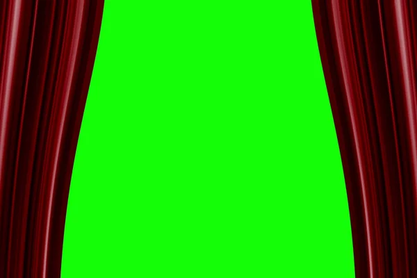 red curtain opening background