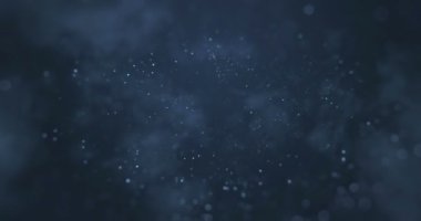 Degrade mavi arka plan bokeh ve akan, parçacıkları ile olaylar şenlikli tatil bindirme hazır