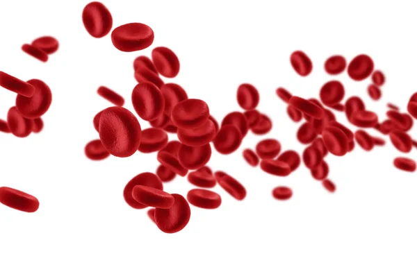 Globuli rossi in un'arteria, flusso all'interno del corpo, assistenza sanitaria medica umana — Foto Stock