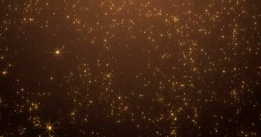 Altın glitter pırıltı parçacıklar bokeh siyah arka plan, olay festival üzerinde mutlu yeni yıl tatili kabarcıklar. 