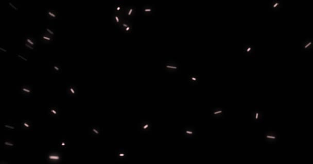 Αφηρημένη σκόνης κίνηση σωματιδίων σε σκούρο φόντο πίσω — Αρχείο Βίντεο
