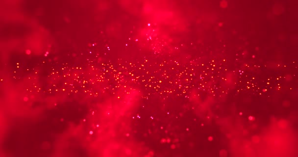 Abstracto gradiente de Navidad fondo rojo con bokeh, día de San Valentín amor fiesta evento festivo — Vídeo de stock